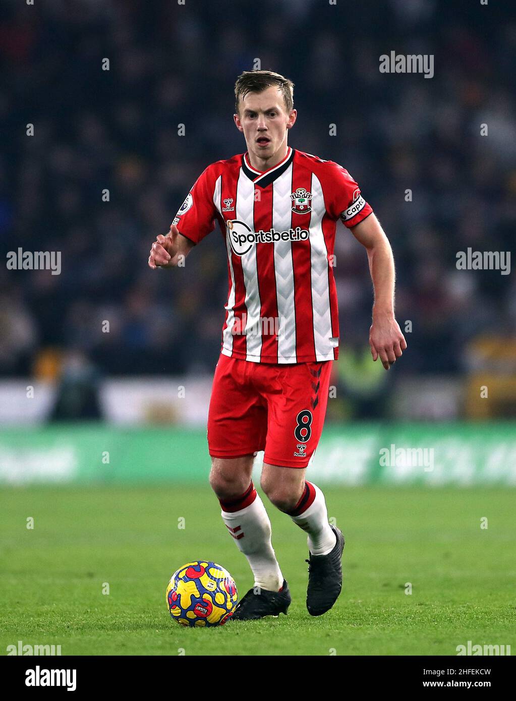 James Ward-Prowse de Southampton lors du match de la Premier League au stade Molineux, Wolverhampton.Date de la photo: Samedi 15 janvier 2022. Banque D'Images