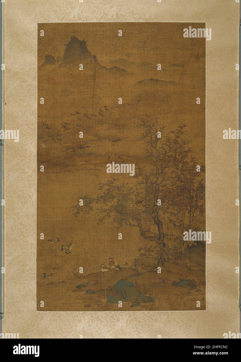 Vol d'Oies, dynastie Yuan (1279-1368). Banque D'Images