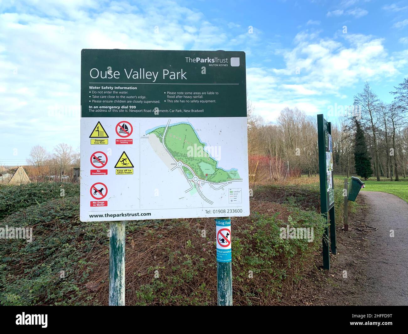 House Valley Park à Wolverton Milton Keynes Royaume-Uni information carte cartes chemin chemin visite information conception post-panneaux Banque D'Images