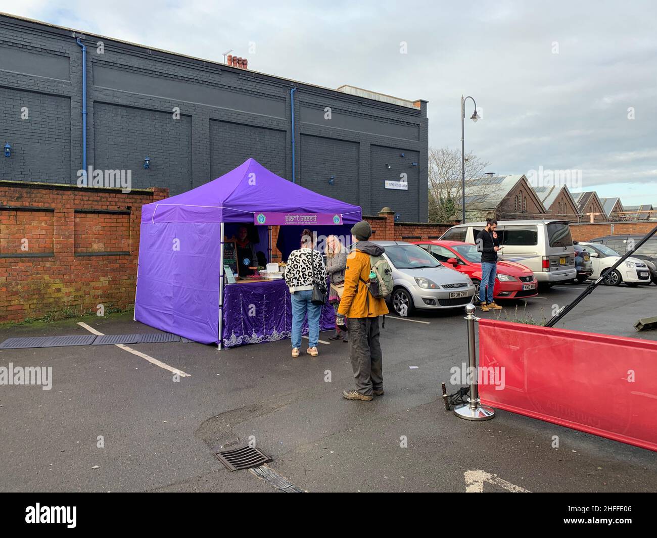 Marché alimentaire végétalien Wolverton Milton Keynes Royaume-Uni Banque D'Images