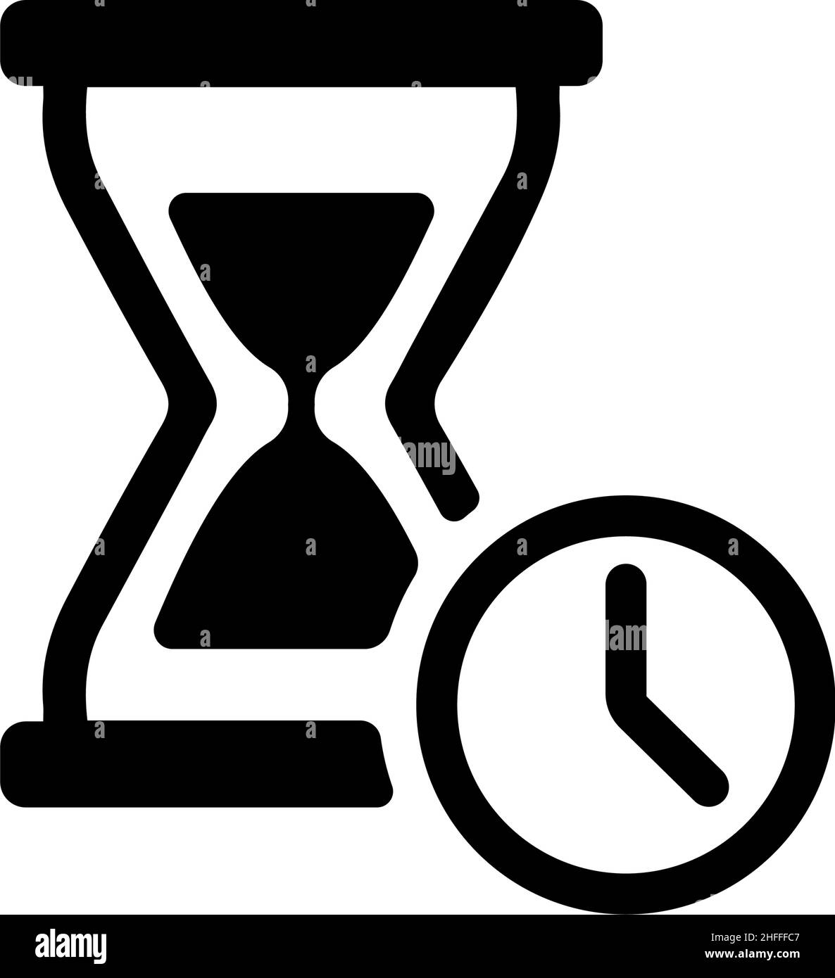 Illustration de l'icône de vecteur HourGlass (verre à sable) Illustration de Vecteur