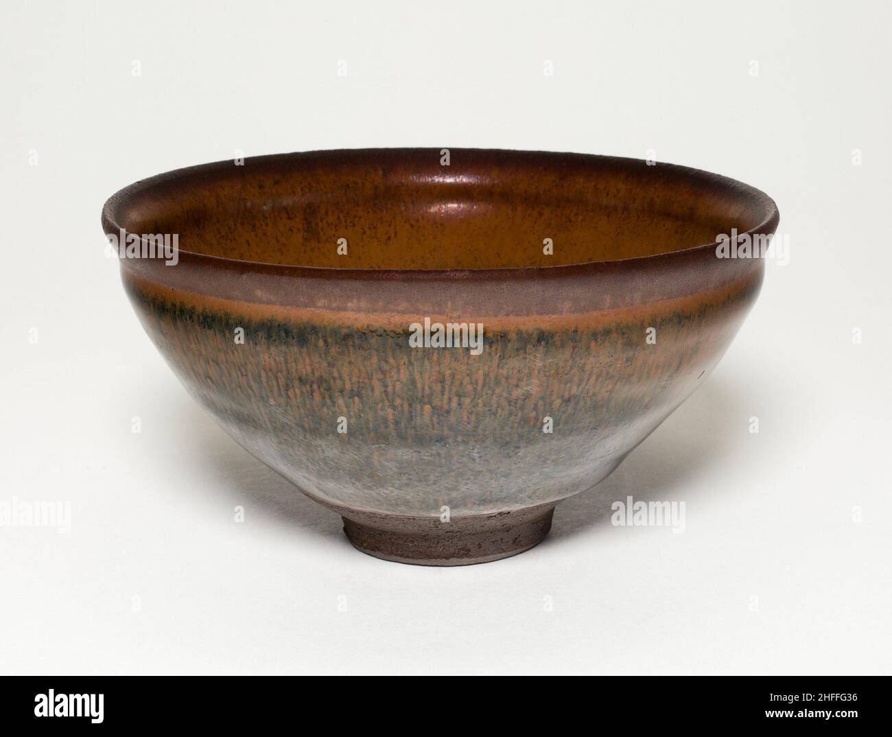 Bol à thé avec "Lièvre" Glaze, Song Dynasty (960-1279). Banque D'Images