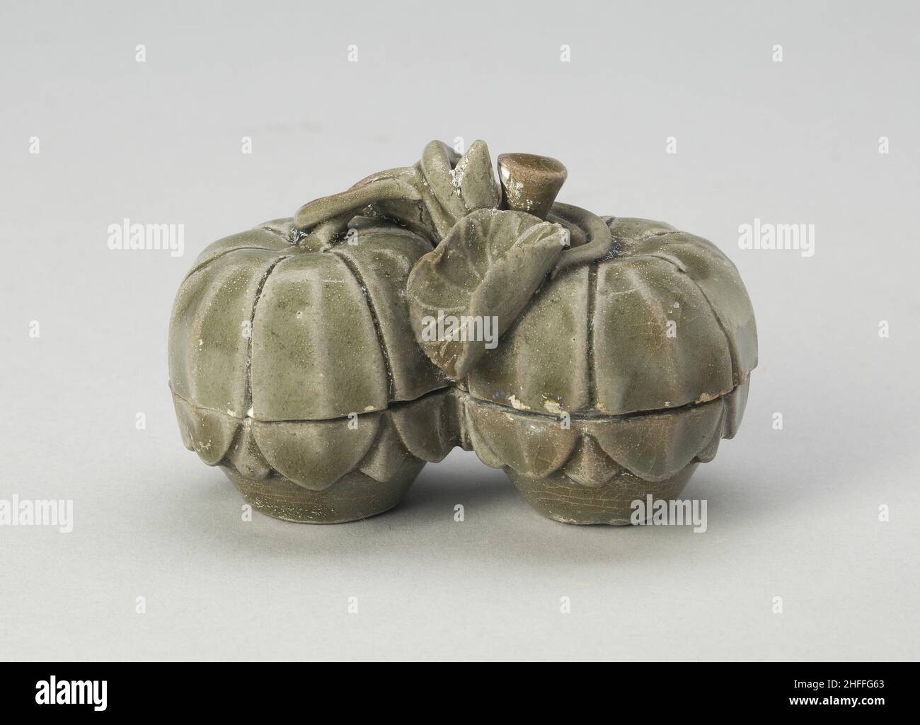Double boîte en forme de Melon, dynastie des chansons du Nord (960-1127). Banque D'Images