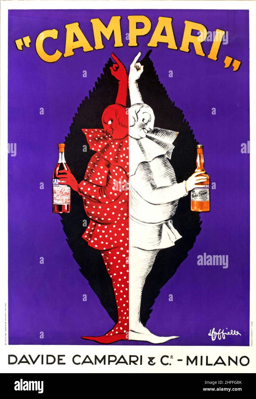 Leonetto Cappiello Campari poster design de 1921 Banque D'Images