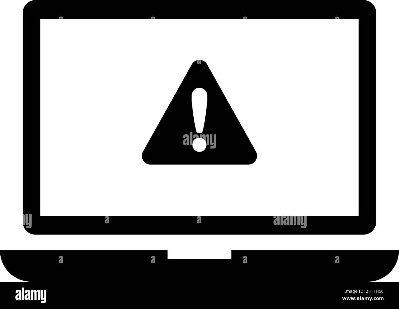 Illustration de l'icône du vecteur de repère d'alerte de l'ordinateur Illustration de Vecteur