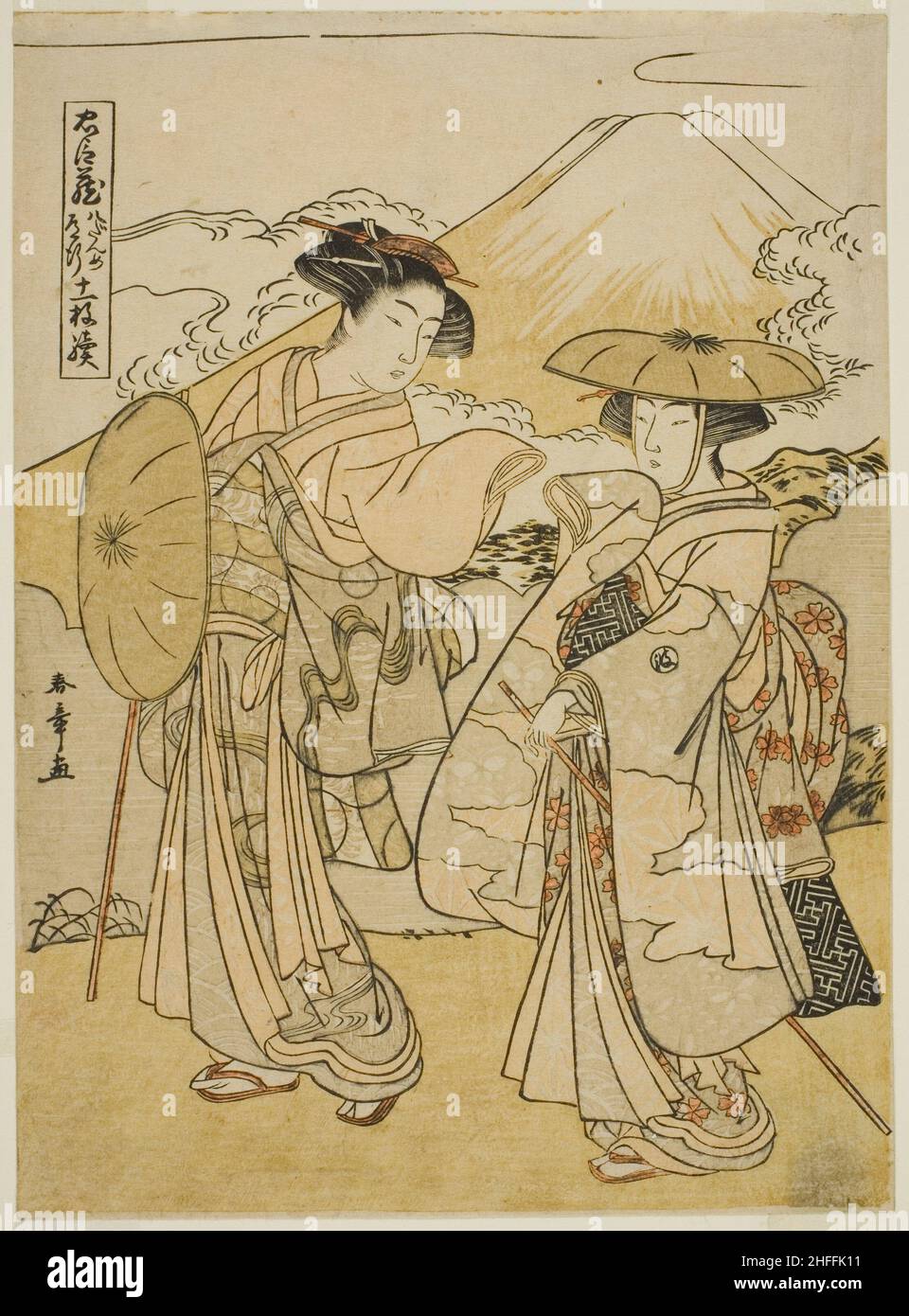 Acte huit: Voyage de la mariée, de la pièce "Trésor de loyaux reteneurs (Chushingura)", Japon, c.1779/80. Banque D'Images
