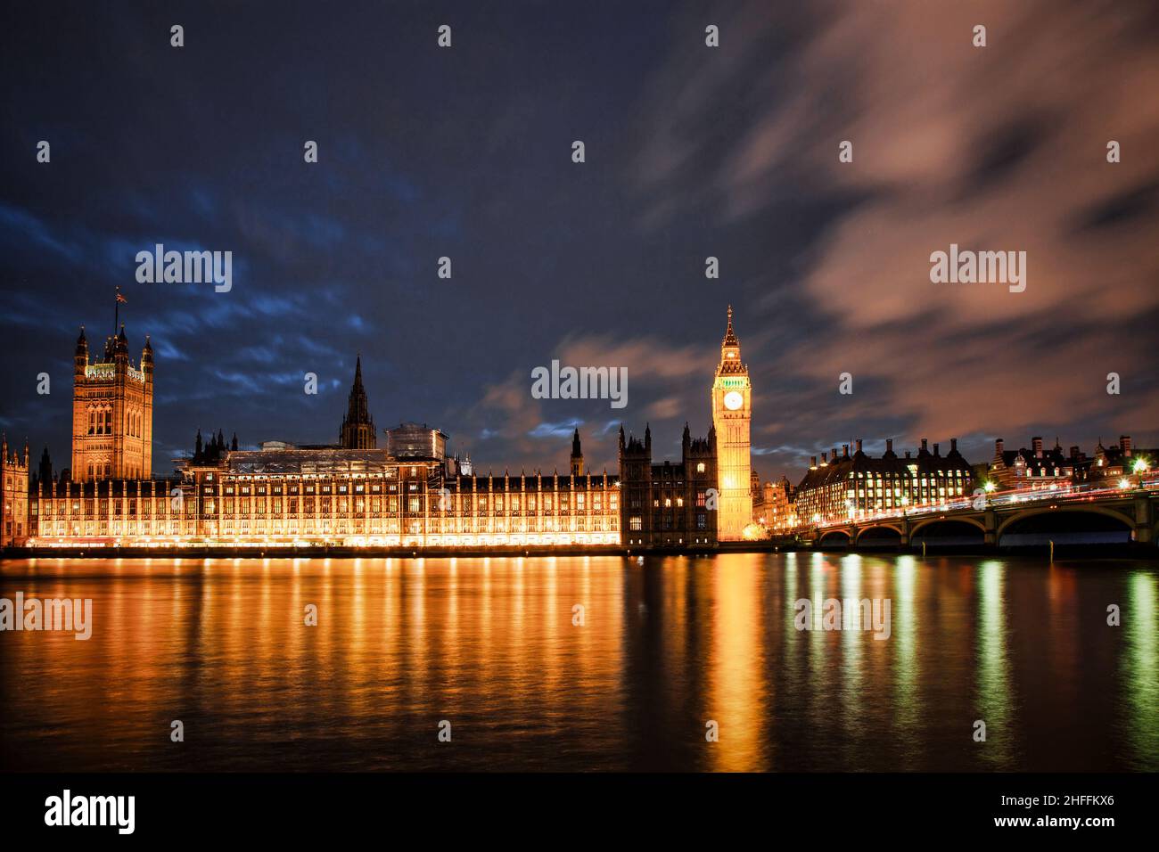 Big Ben et Westmister Abbey Londres Royaume-Uni Banque D'Images