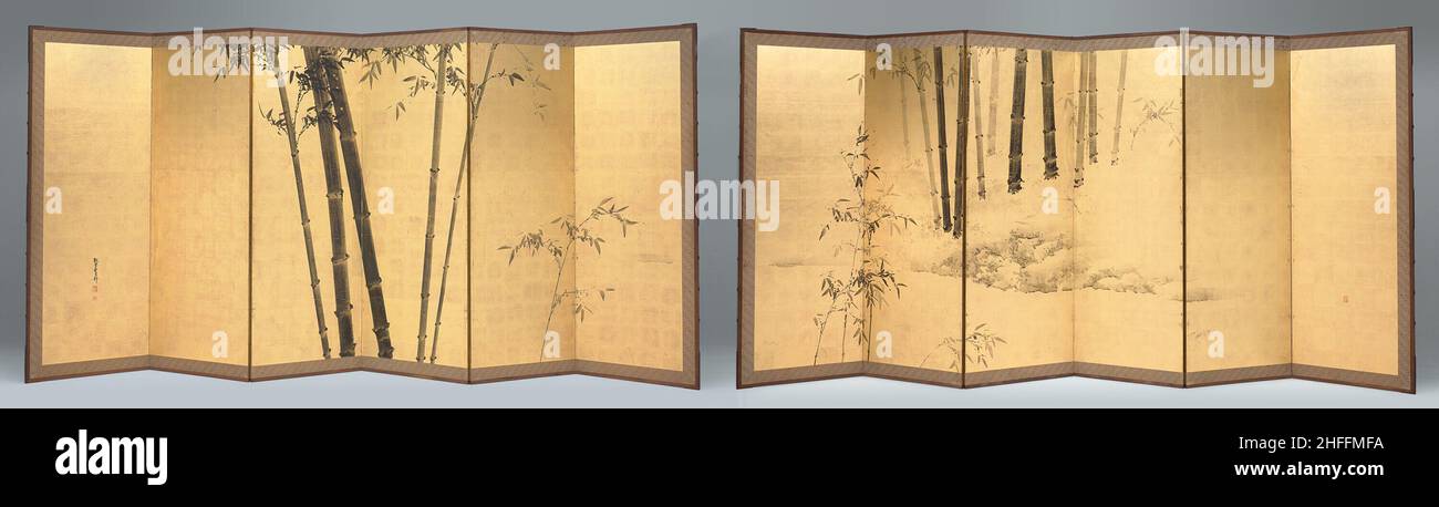 Bambou, Japon, début du 19th siècle. Banque D'Images