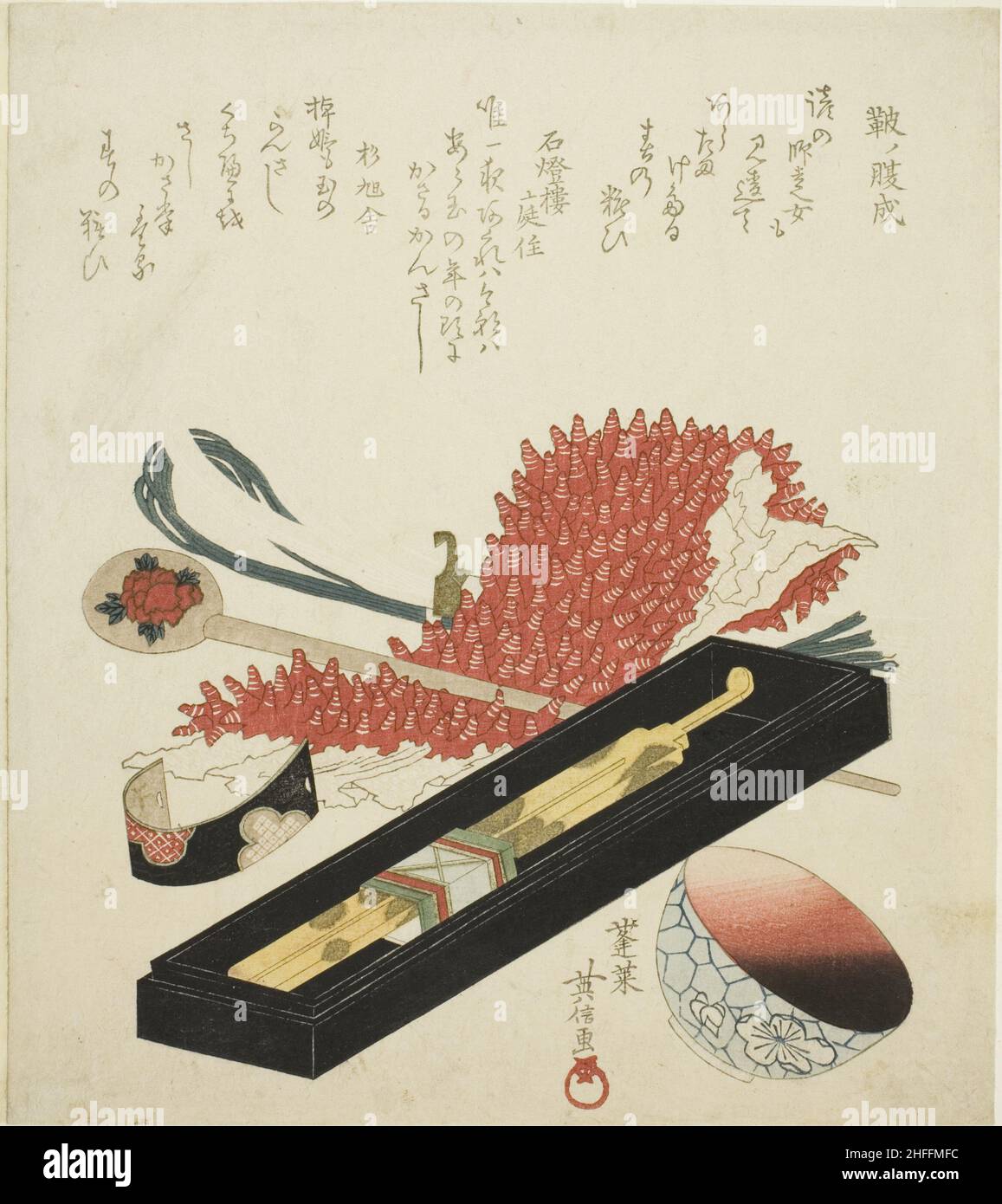 Ornements pour les cheveux, Japon, ch.1804/30. Banque D'Images