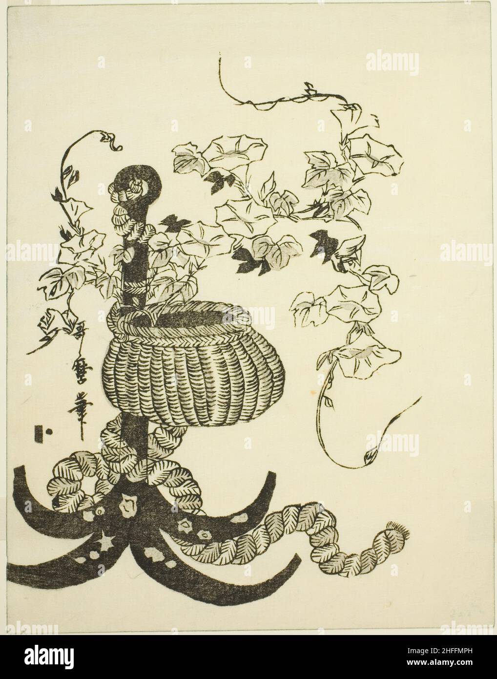 Arrangement de Morning Glories (Asagao), Japon, c.1796. Banque D'Images