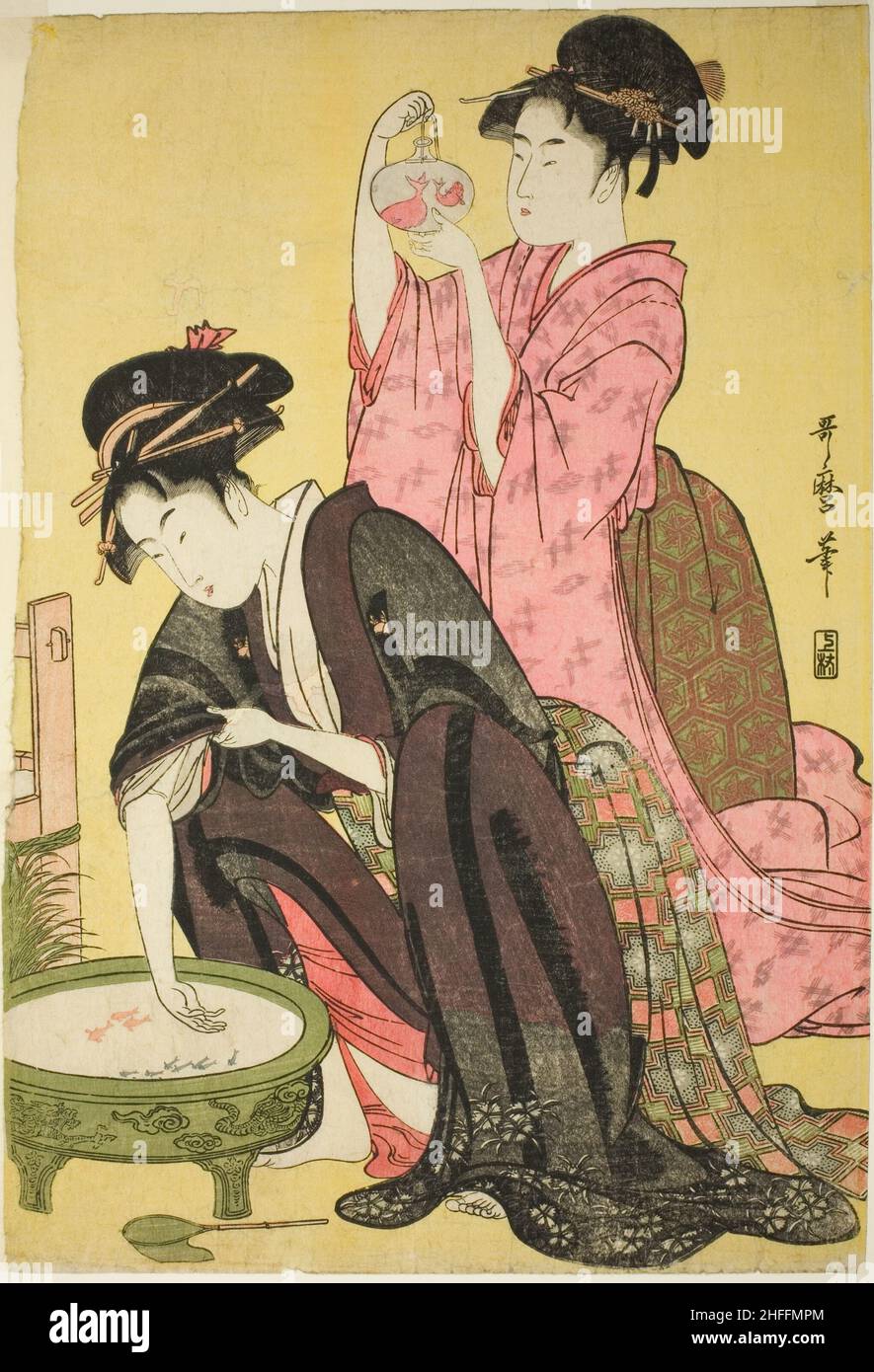 Poisson doré, Japon, ch.1794/95. Banque D'Images