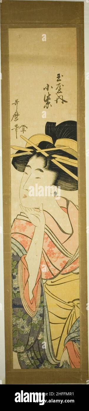 Le courtesan Komurasaki de la Tamaya, Japon, c.1801. Banque D'Images