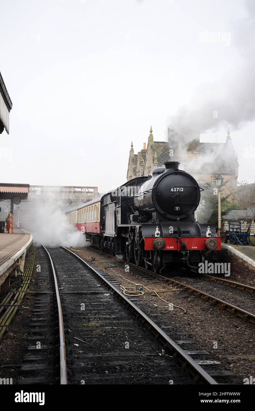 'Morayshire' à la gare de Wansford. Banque D'Images