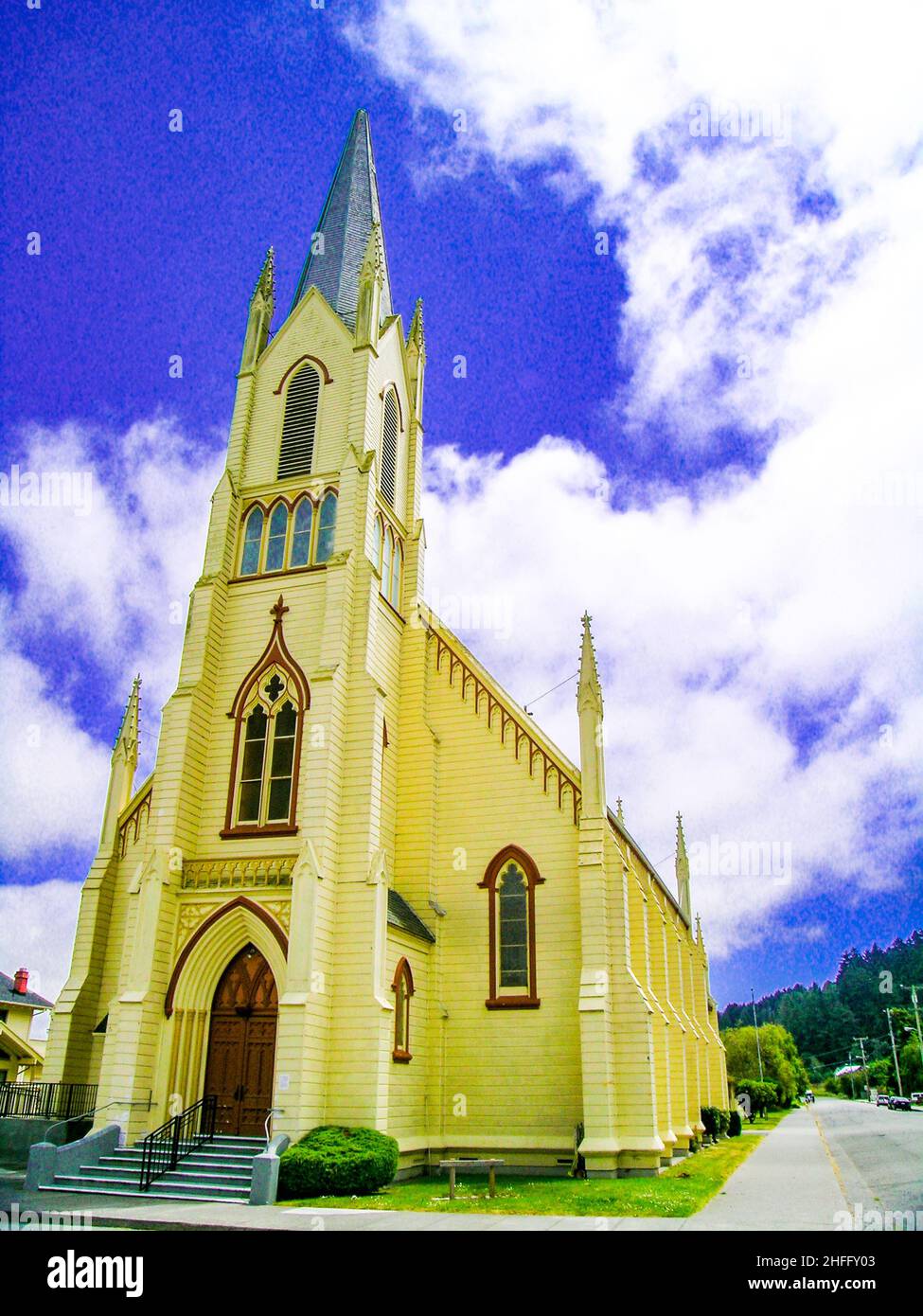 Église historique de l'Assomption de Ferndale, Californie, États-Unis Banque D'Images