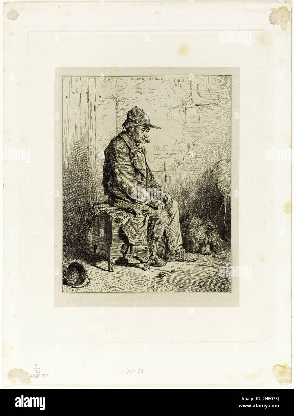 Meuleuse d'organes, 1844. Banque D'Images