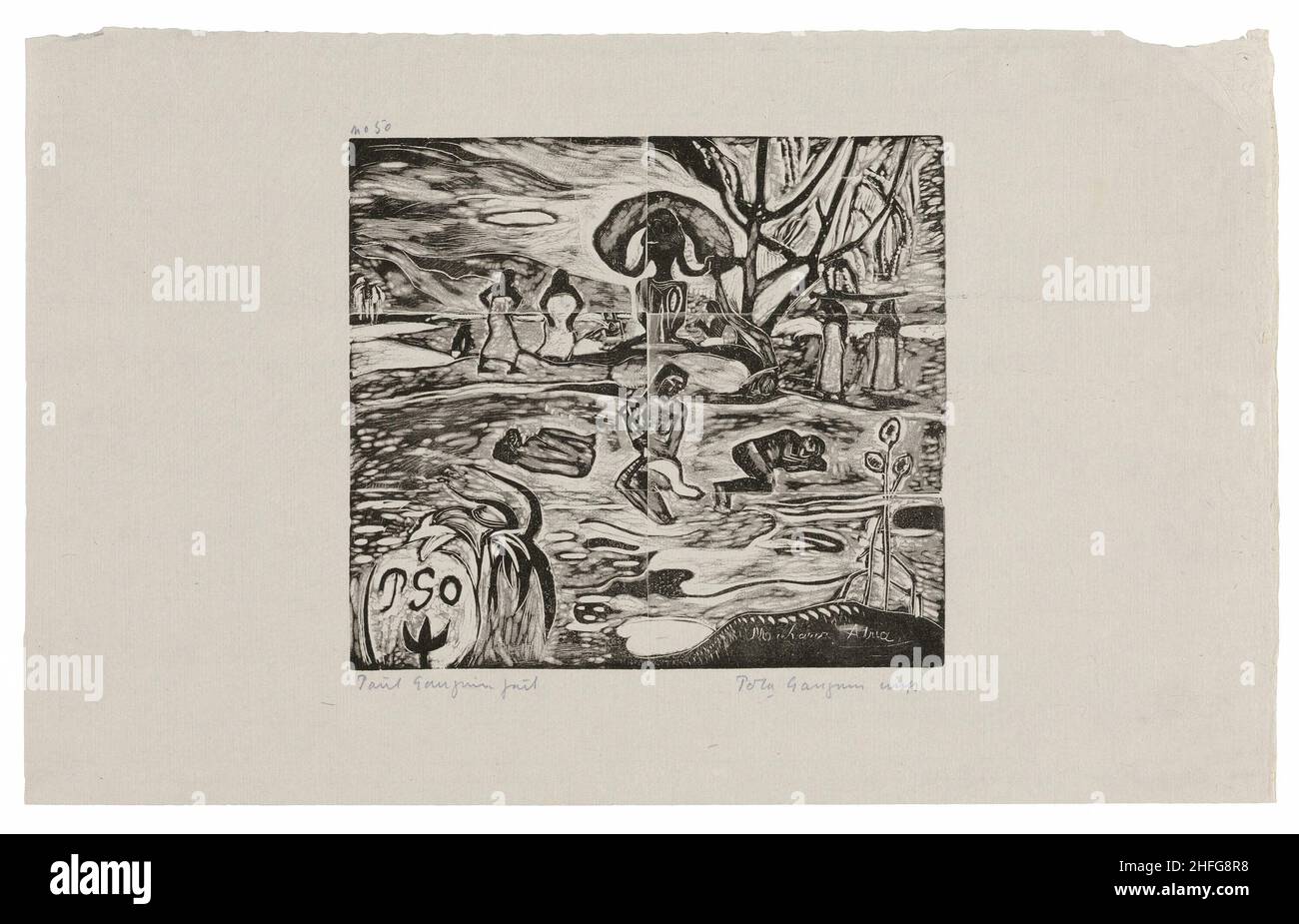 Mahana atua (jour du Dieu), 1894/95, imprimé et publié en 1921. Banque D'Images