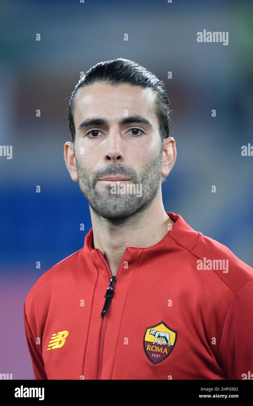 Rome, Italie.16th janvier 2022.Sergio Oliveira (AS Roma) lors de la Ligue italienne de football Un match de 2021/2022 entre AS Roma contre Cagliari au stade Olimpic de Rome le 16 janvier 2021.Crédit : Agence photo indépendante/Alamy Live News Banque D'Images