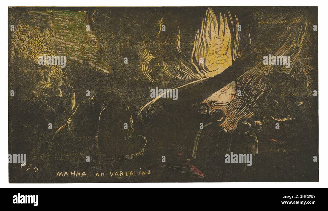 Mahna no varua ino (le diable parle), de la suite Noa Noa, 1893/94. Banque D'Images