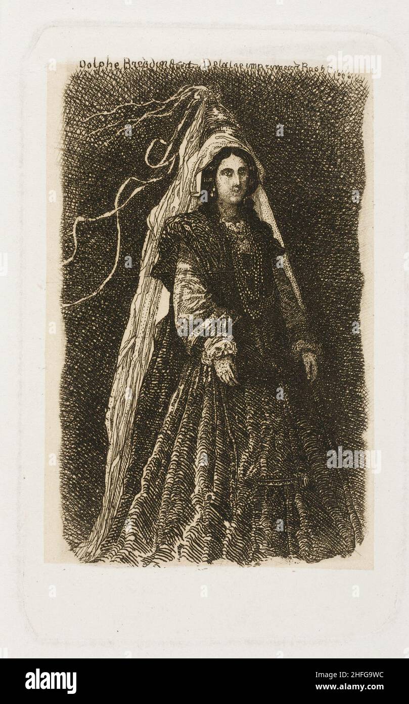 Femme dans fantastique costume médiéval, n.d. Banque D'Images