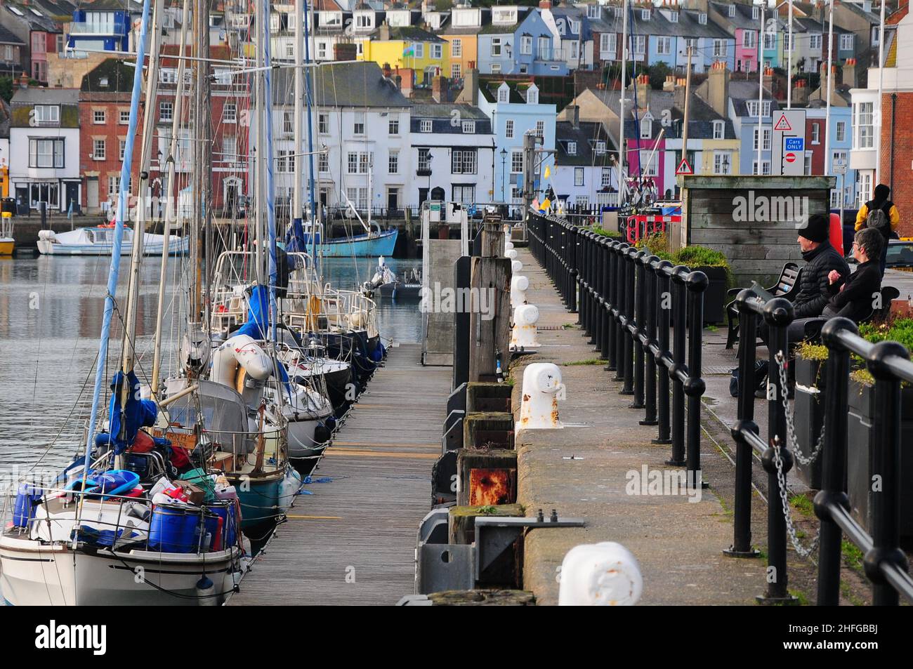 Weymouth.16th janvier 2022.Les clients peuvent profiter d'une journée d'exposition au port de Weymouth.Crédit : stuart fretwell/Alay Live News Banque D'Images