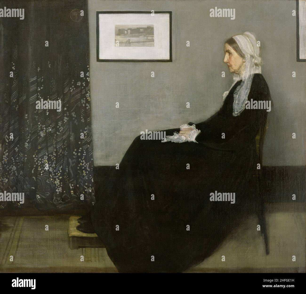 James Abbott McNeill Whistler - Arrangement en gris et noir - Portrait de la mère de l'artiste, 1871, huile sur toile, Paris, France Banque D'Images