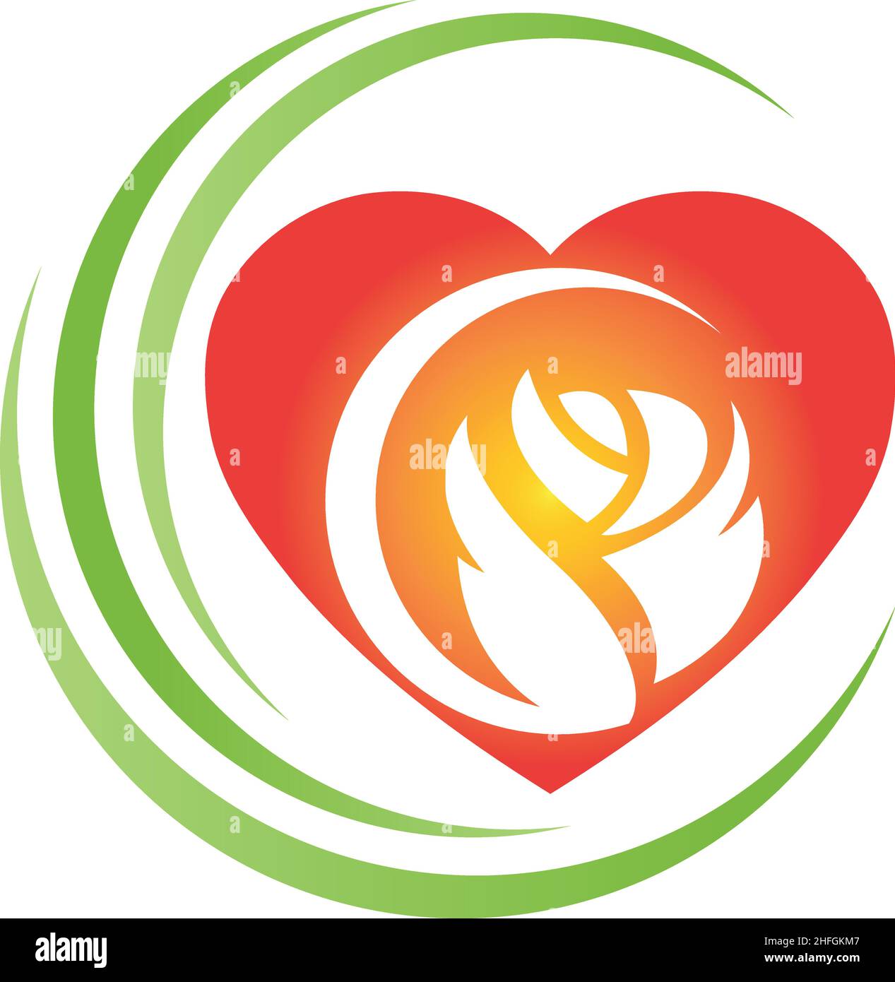 Fleur, Rose, cadeau, Amour, logo,Arrière-plan Illustration de Vecteur