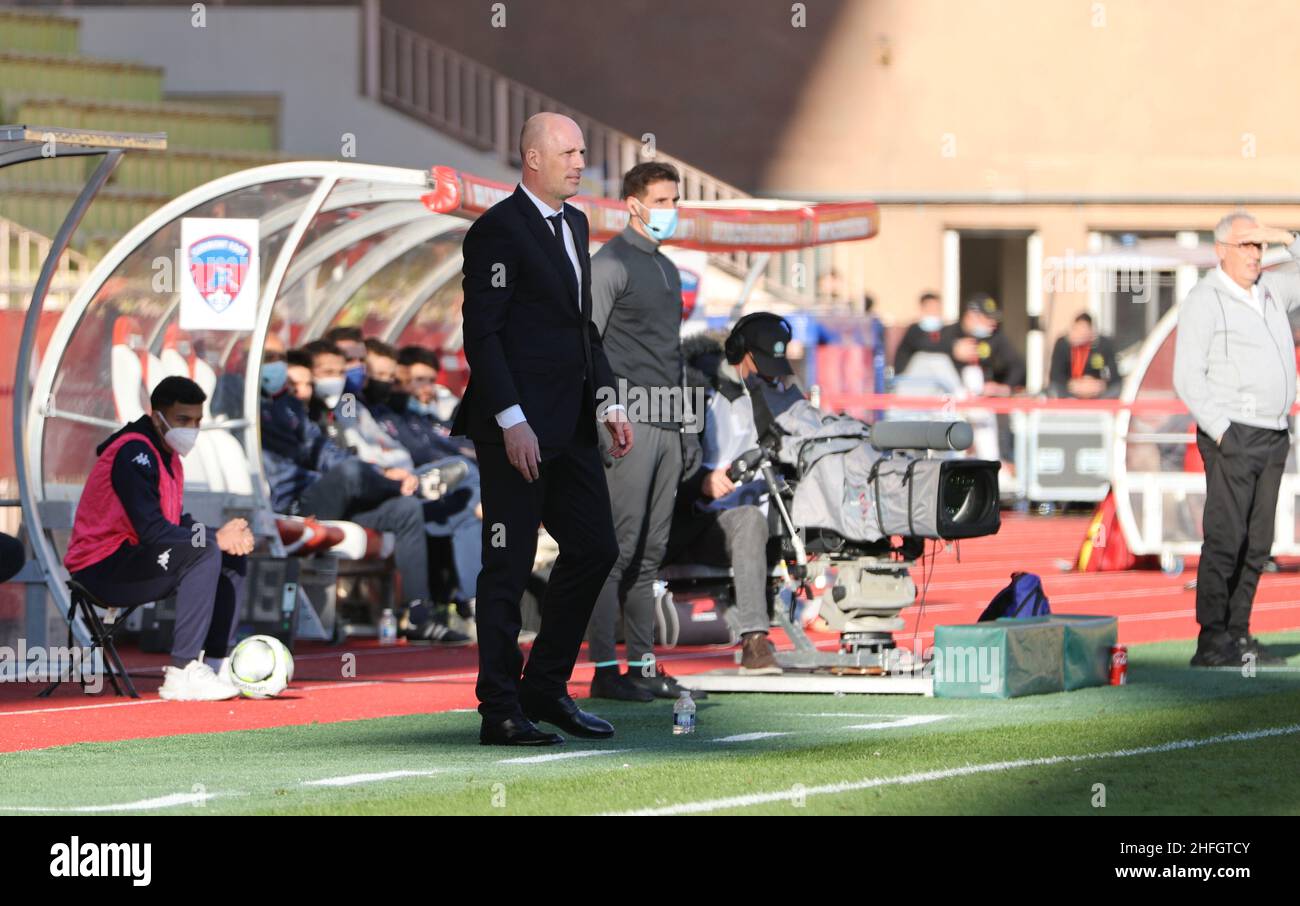 Monaco, Monaco.16th janvier 2022.Monaco, Monte Carlo - 16 janvier 2022 : COMME Monaco - Clermont foot 63 (J21, L1) avec l'entraîneur de football Philippe Clement.Fussball, football, Ligue 1.Mandoga Media Allemagne crédit: dpa/Alay Live News Banque D'Images