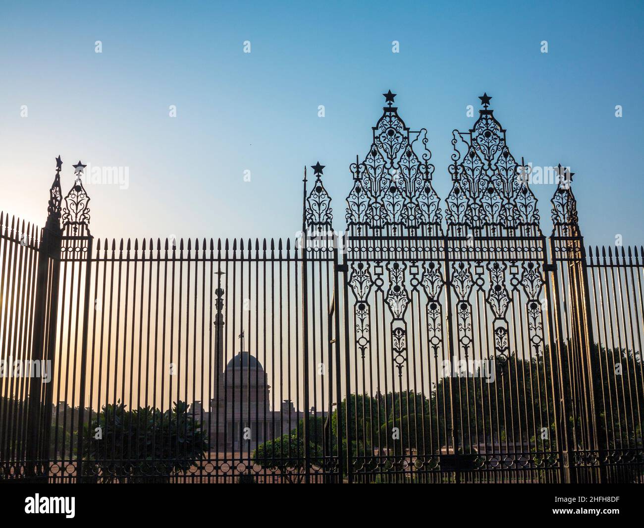 porte fermée du parlement indien Banque D'Images