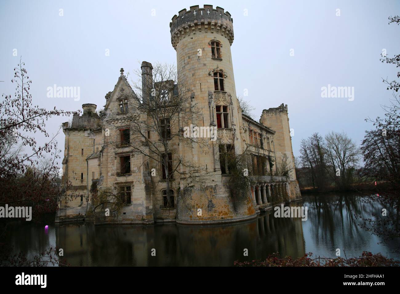 Château de la Mothe Chandeniers Banque D'Images