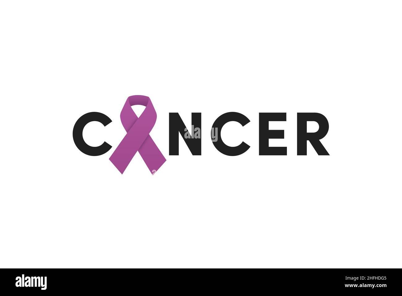 Journée mondiale du cancer, 4 février.Symbole d'intégrité du ruban rouge du cancer, affiche d'arrière-plan ou bannière Banque D'Images