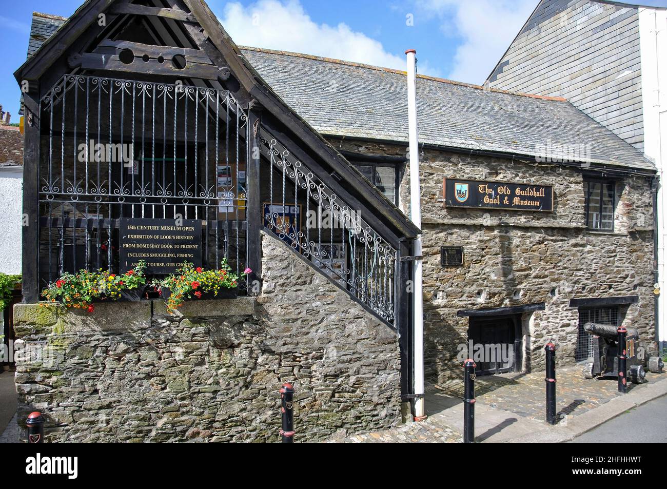 15th Century The Olde Guildhall Goal & Museum, Fore Street, Looe, Cornwall, Angleterre,Royaume-Uni Banque D'Images