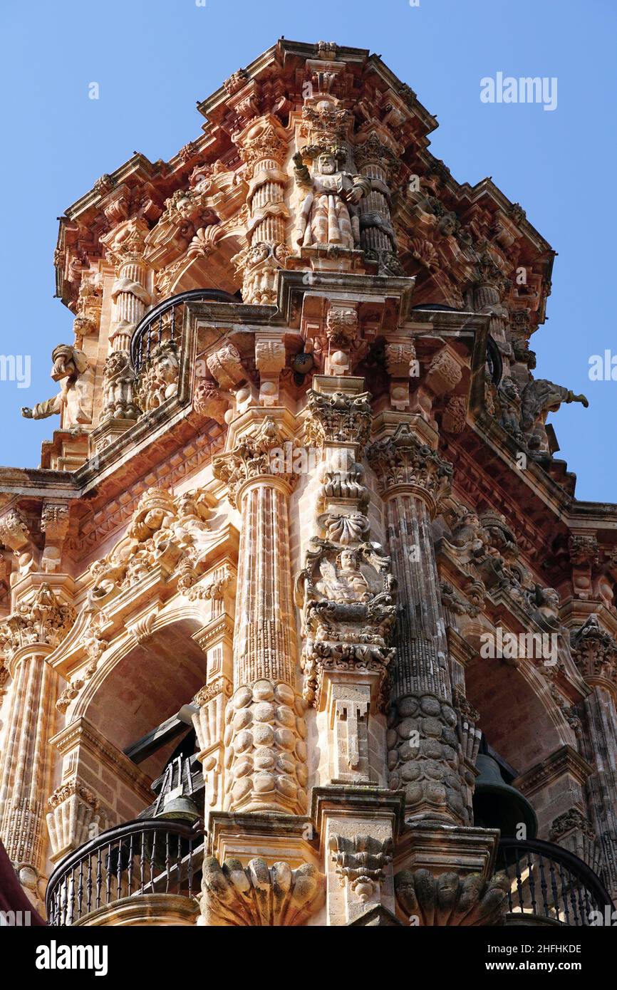 Nouvelle église baroque espagnole de Santa Prisca (Templo de Santa Prisca), Taxco de Alarcon, état de Guerrero, Mexique, Amérique du Nord Banque D'Images