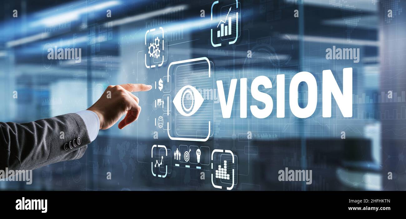 Vision Direction future Business inspiration concept de motivation. Banque D'Images