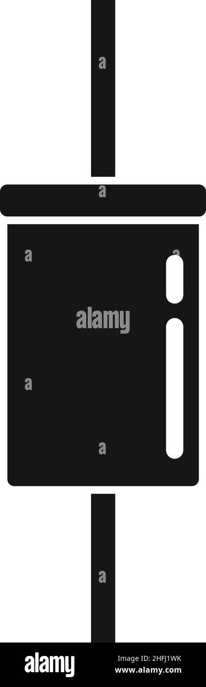 Icône de diode d'ordinateur vecteur simple.Lampe à semi-conducteurs.Composant électrique Illustration de Vecteur