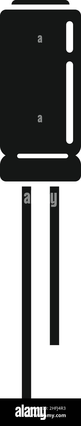 Icône de diode émettrice vecteur simple.Semi-conducteur LED.Alimentation électrique Illustration de Vecteur