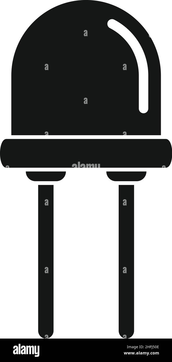 Icône d'élément de diode vecteur simple.Alimentation électrique.Composant de résistance Illustration de Vecteur