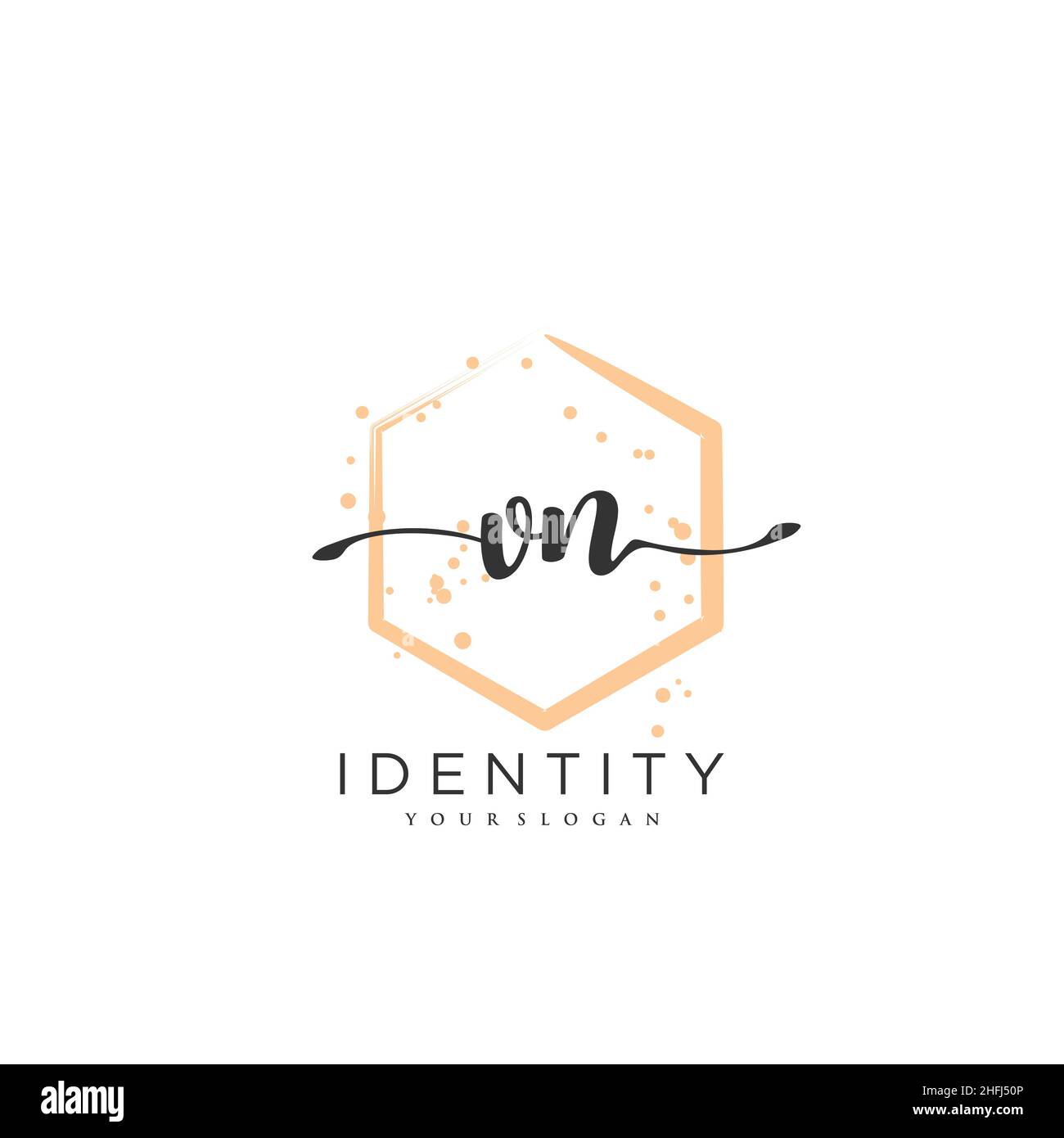 VN Handwriting logo vector art de la signature initiale, mariage, mode, bijoux, boutique,floral et botanique avec modèle créatif pour n'importe quelle entreprise Illustration de Vecteur