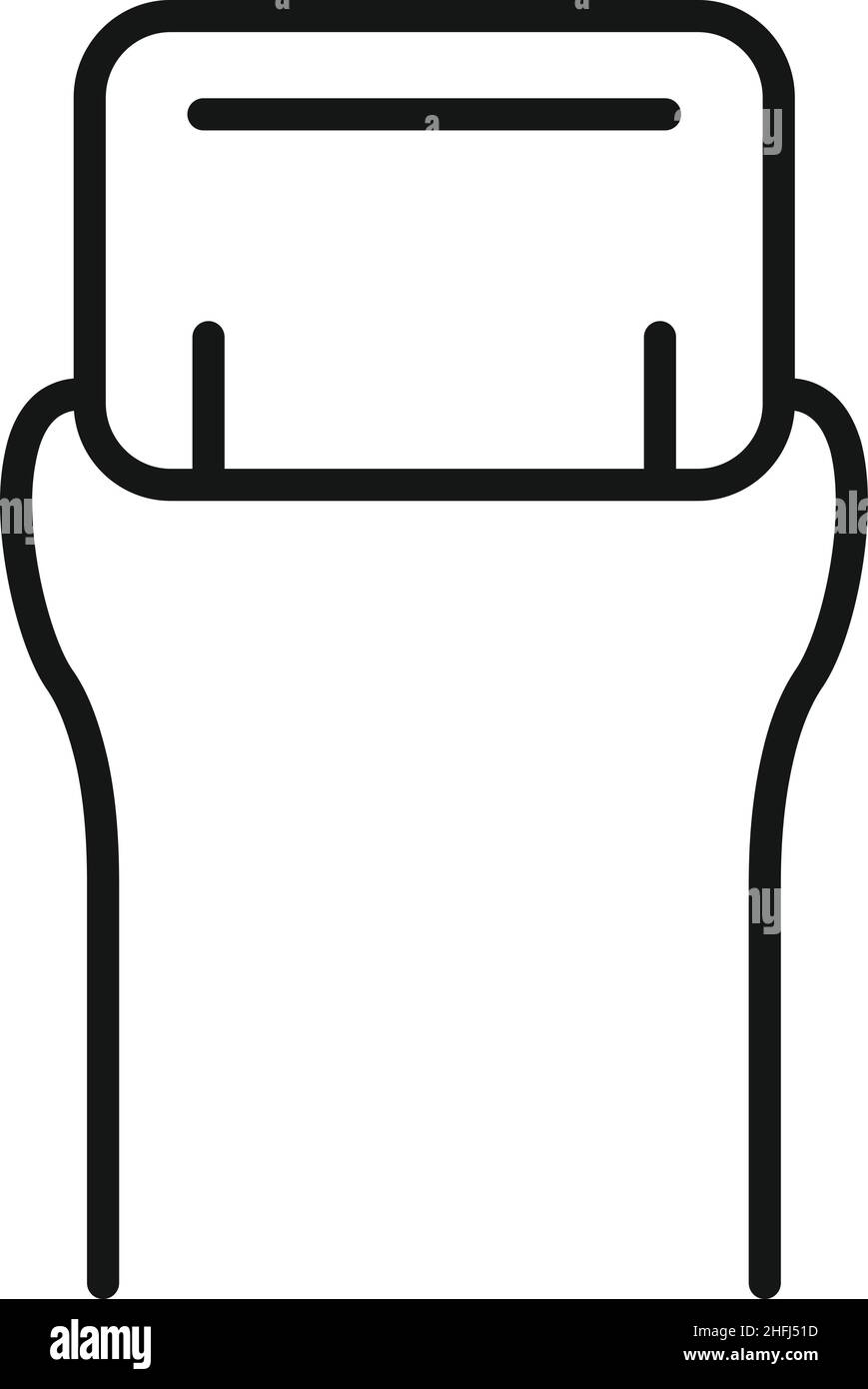 Vecteur de contour d'icône de diode LED.Semi-conducteur léger.Composant électrique Illustration de Vecteur