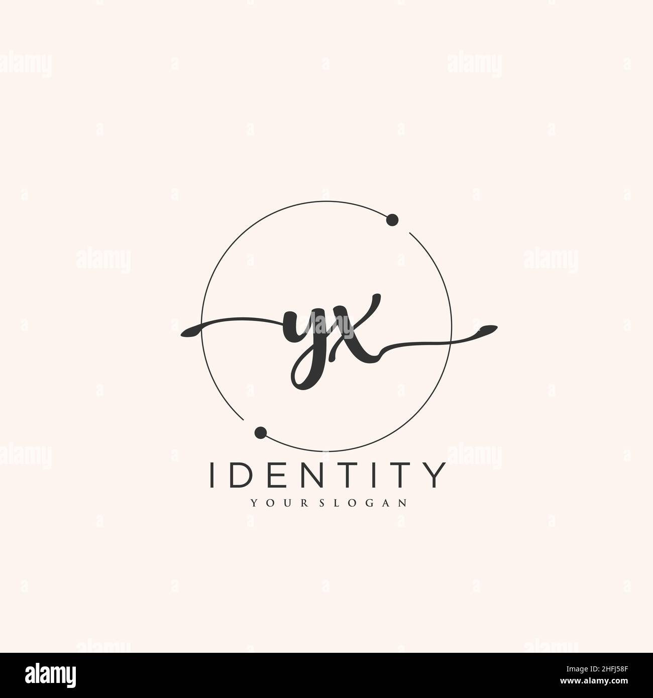 YX Handwriting logo vector art de la signature initiale, mariage, mode, bijoux, boutique,floral et botanique avec modèle créatif pour n'importe quelle entreprise Illustration de Vecteur