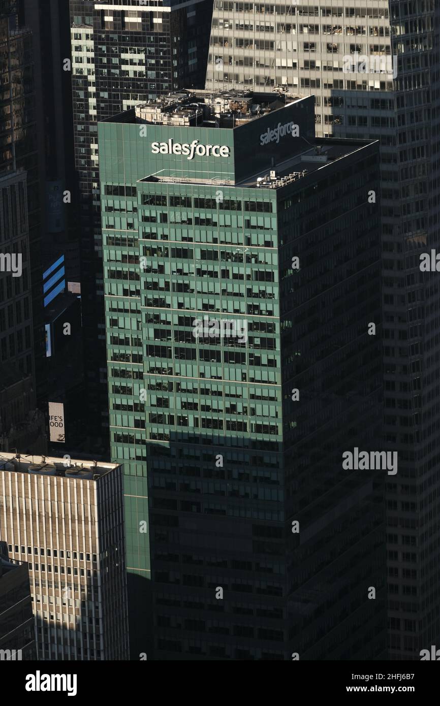 Tour Salesforce à New York Banque D'Images