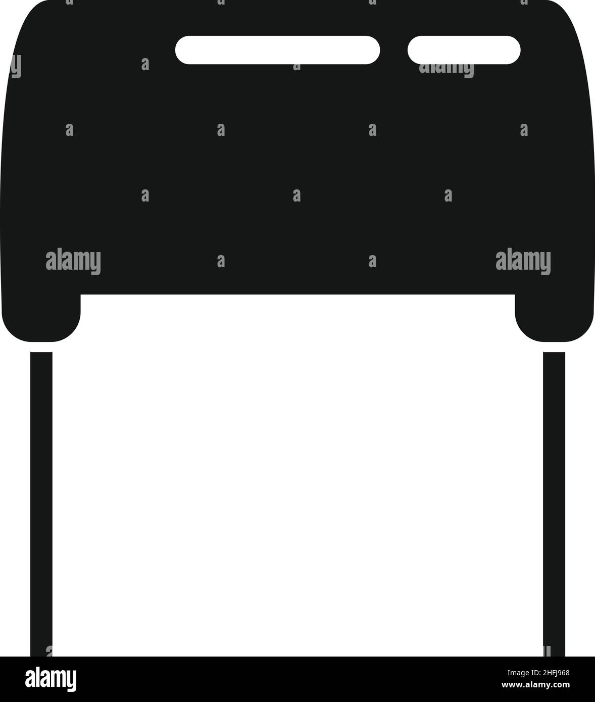 Icône de condensateur de circuit vecteur simple.Résistance électrique.Puce de composant Illustration de Vecteur