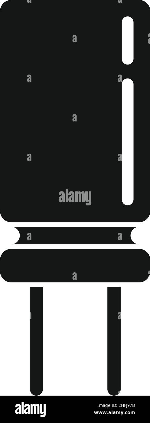 Icône de condensateur de puissance vecteur simple.Résistance de composant.Circuit électronique Illustration de Vecteur