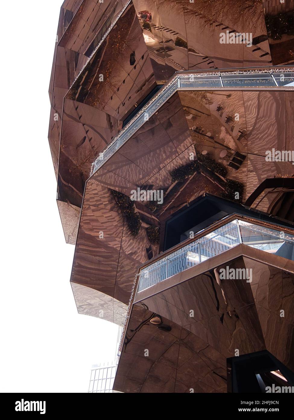 Le navire, par Thomas Heatherwick à New York.Le navire est une structure de 16 étages de 150 pieds de hauteur (46 m) d'escaliers reliés entre les bâtiments de H Banque D'Images