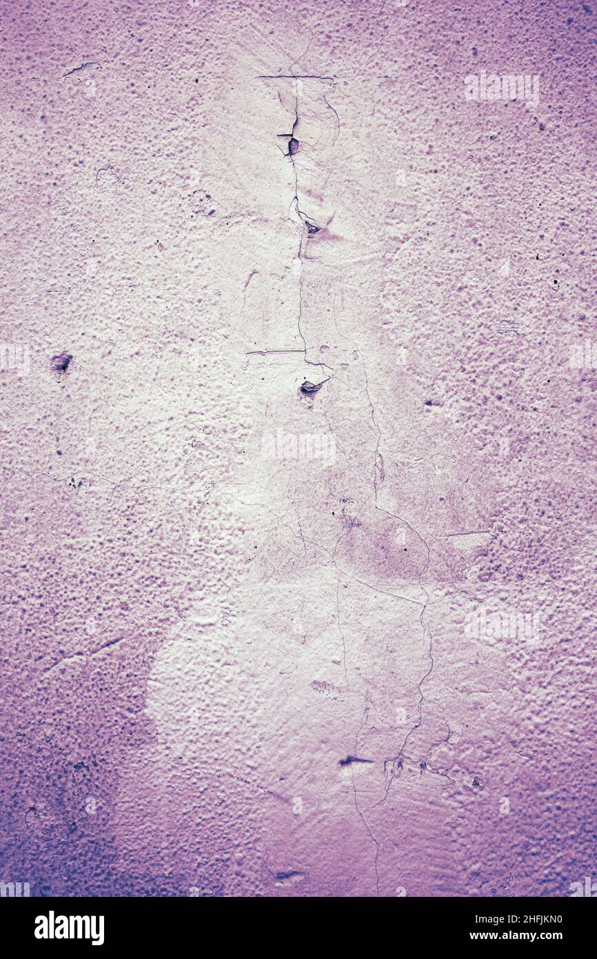 Mur en béton enduit avec fissures, arrière-plan texturé. Banque D'Images