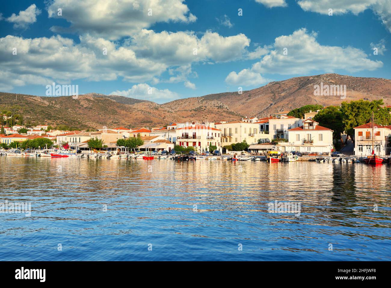 La ville historique de Galaxidi, Grèce Banque D'Images