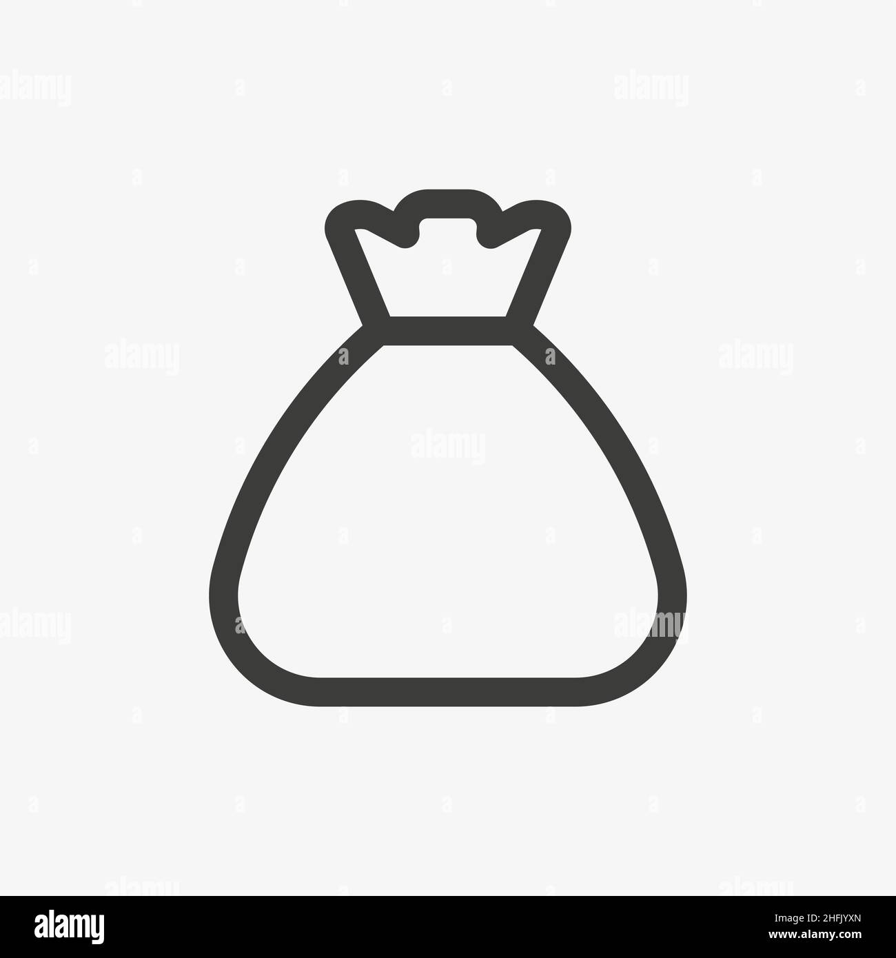 Icône de sac d'argent avec espace vide.Pictogramme de sac Image ...