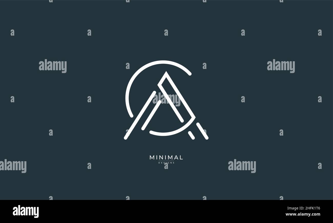 Lettre alphabet icône logo CA ou AC Illustration de Vecteur
