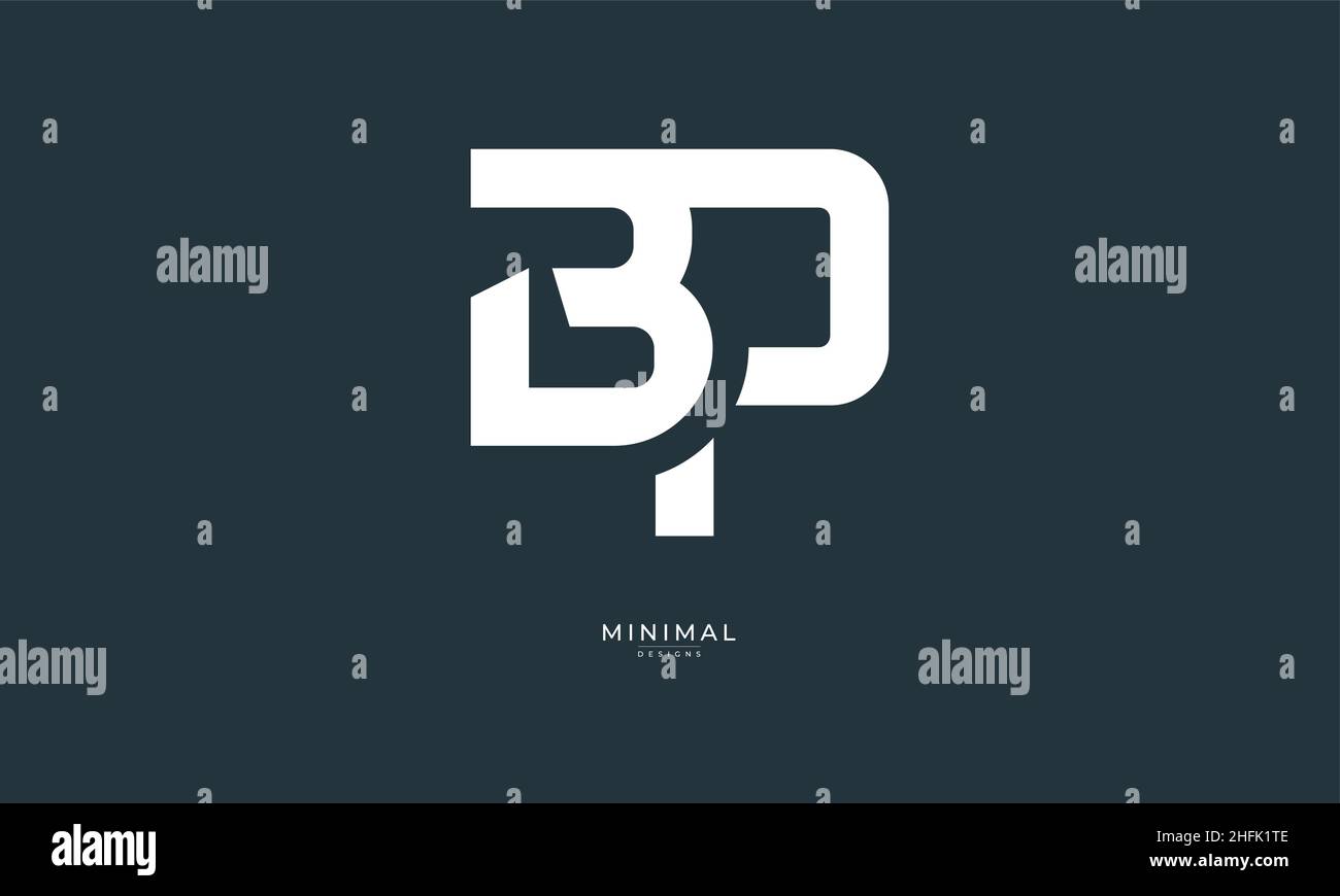 Lettre alphabétique logo BP Illustration de Vecteur