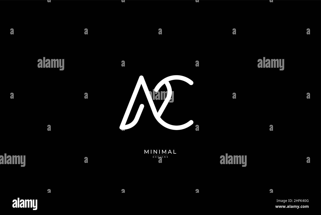 Lettre alphabétique icône logo AC Illustration de Vecteur