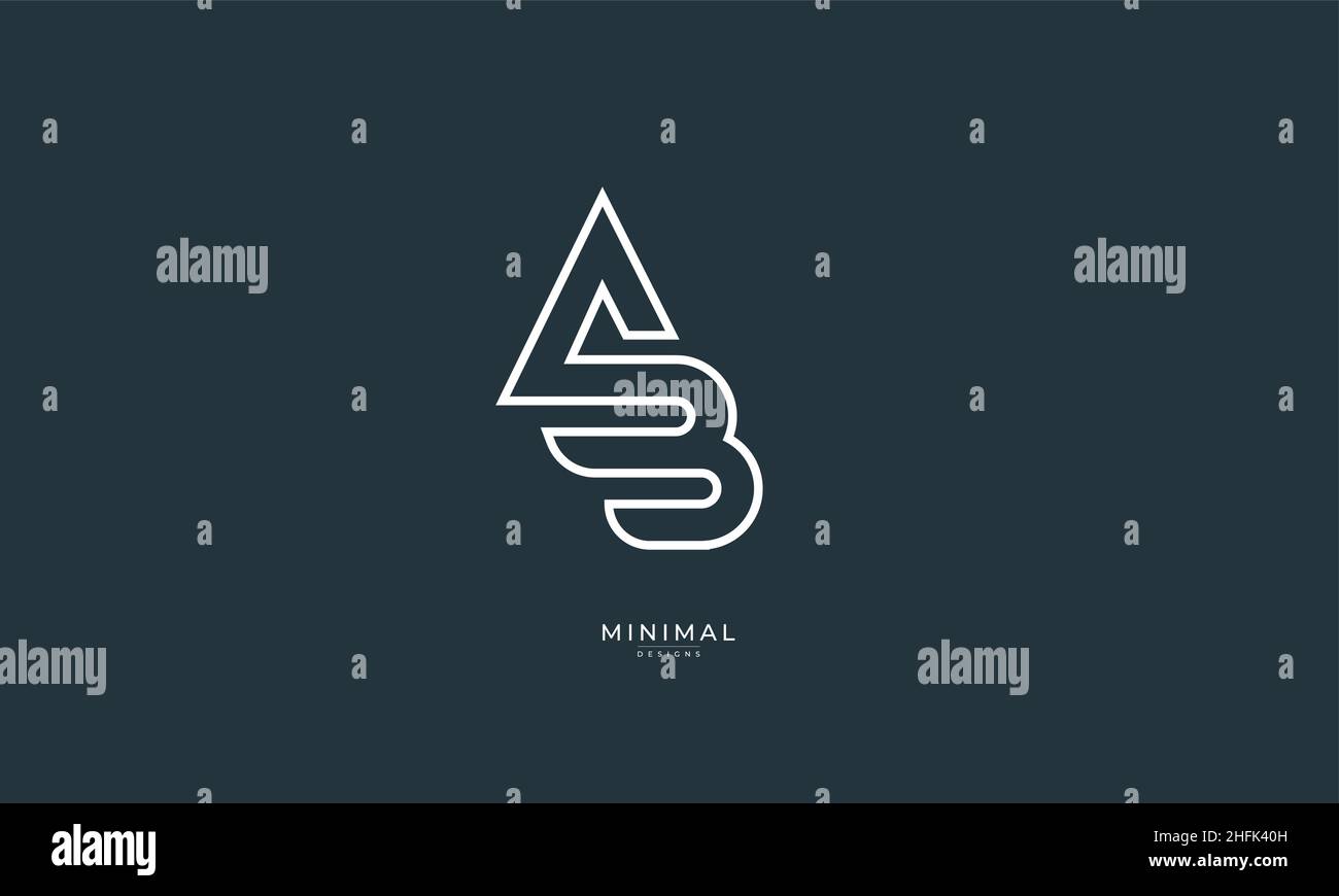 Lettre alphabétique icône logo AB Illustration de Vecteur